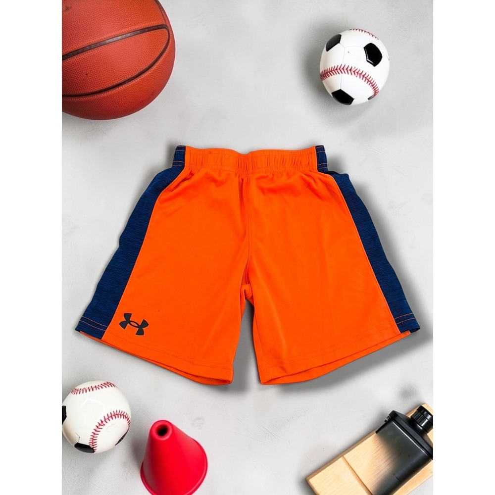 Under Armour Active Mesh Side Panel Athletic Shorts Orange Size 6